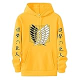 NC Herren Frühjahr Und Herbst Locker Geschnittenes Riesiges 2D-Farbdruck-Kapuzen-Sport-Sweatshirt Mit Kordelzug-Angriff XXL