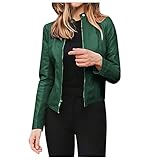 SHIZUANYUE Jacke Damen Lederjacke Frauen Kunstlederjacke Mantel Kapuze,Kapuzenpullover Pilotenjacke Bikerjacke Coat übbergangsjacke Motorradjacke Punk Cropped Jacket Herbst Winter Leichte Kapuzenjack