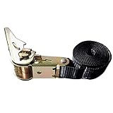 Zurrgurte, Ratschenzurrgurte Endless Loop Lashing Straps 25 mm x 6 m Hochleistungs-Ratschengurt Fracht für Nockenschnallen Anhängerteil für Anhänger, (Farbe: Schwarz)