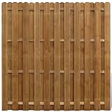 vidaXL Kiefernholz Bohlenzaun Gartenzaun Dichtzaun Zaun Holzzaun Sichtschutzzaun Lamellenzaun Windschutz Sichtschutz Garten 180x180