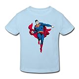 Spreadshirt DC Comics Superman Retro Fliegt Kinder Bio-T-Shirt, 98-104, Hellb