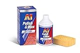 Dr. Wack – A1 Polish & Wax 250 ml inkl. Spezialschwamm I Auto-Politur & Auto-Wachs mit Carnauba I Langanhaltender Schutz & Glanz I Für alle Lacke geeignet I Hochwertige Autopflege – Made in Germany