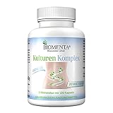 BIOMENTA Kulturen Komplex – Premiumqualität - 20 Mrd. Mischbakterienkulturen - 120 magensaftresistente-Kapseln - 2 Monatskur – Bakterien Kulturen Komplex mit Lactobazillen und Bifidobakterien S