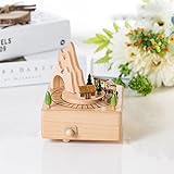 Aiglen Kinder Spielzeug Holz Handwerk Vintage Retro Geburtstagsgeschenk Wohnkultur Zubehör Karussell Musical Boxen (Color : D)