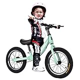 Kinder Laufrad Lauflernrad Kinderrad Mit Sitzlift Und Bremse Sport Kinderlaufrad Rahmen Aus Kohlenstoffstahl Für Jungen Und Mädchen Ab 3-7 Jahre,Grü