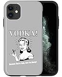 JUSPHY Schutzhülle kompatibel mit iPhone 12, Retro Vodka Bild DP388 Ästhetisch Mode Designer Luxus niedliches Muster Telefon Zubehö