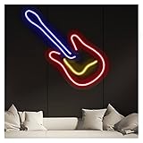 Mtyiddnd Musik-Gitarren-Neonzeichen-Leuchten, LED Gewohnheit Dimmbare Neon for Heim-Raum Schlafzimmer-Kunst-Wanddekoration (Size : Width 40cm)