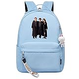 MMZ Hogwarts College Süßer Rucksack，Teens Laptop Schultasche Studientasche （Hellblau）
