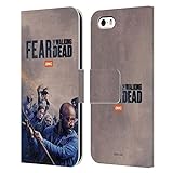 Head Case Designs Offizielle Fear The Walking Dead Schluessel Kunst 2 Poster und Logo Leder Brieftaschen Handyhülle Hülle Huelle kompatibel mit Apple iPhone 5 / iPhone 5s / iPhone SE 2016