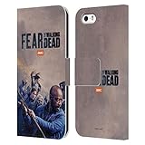 Head Case Designs Offizielle Fear The Walking Dead Schluessel Kunst 2 Poster und Logo Leder Brieftaschen Handyhülle Hülle Huelle kompatibel mit Apple iPhone 5 / iPhone 5s / iPhone SE 2016