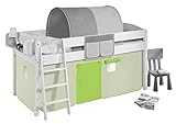 Vorhang Grün Beige - für Hochbett, Spielbett und Etagenb