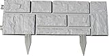 Zaun Rasenkante Beeteinfassung grau 2,34 m x 20 cm Höhe 2,5 cm stark Garten Beetumrandung