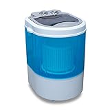 BluMill Mini Toplader Waschmaschine, mit Schleuder, Camping Waschmaschine bis zu 3 KG, Klein Und Handlich mit Trageg
