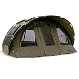 Lucx® Leopard XXL Bivvy Angelzelt 2, 3 oder 4 Personen Karpfenzelt 2, 3, 4 Mann Anglerzelt Carp Dome Fishing Tent 10.000