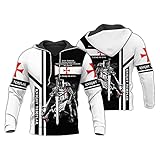 westtrend Knights Templar Hoodie Mittelalterliches Kreuz Mit Kapuze Lässiger Pullover Langarm Retro Ritter Hoodie Mit Käng