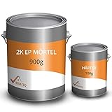 BEKATEQ 2K Reparatur-Mörtel BK-150EP, 1kg I Fugenmörtel-Set aus Epoxidharz mit Härter I Für innen & aussen I Spachtelmasse aus Giessharz für Beton, Holz, Estrich, Metall, F