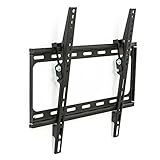 TecTake 401163 TV Wandhalterung für Flachbildschirme, neigbar, bis VESA 400x400, passend für 81cm (32 Zoll) bis 140cm (55 Zoll) Diagonale, belastbar bis 90kg, schw