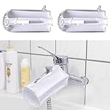 Baby Wasserhahn Schutz, 2 Pack, aufblasbar, für die Badewanne, schützt Kleinkinder vor Verbrennungen und Kopf anstoßen, für min. 13 cm Mittelstück Armaturen, Schutz für Wasserhahn, Baden Kinder S