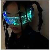 XLH Bunte Brillen Leuchtende Technologie Neon Rave Blinkende Elektrische Musik Festival Sense Brille Jahrestreffen Bar Sci-Fi-B