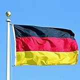 goodjinHH01 Deutsche Flagge 90 x 60 cm,Deutsche Fahne,Bundesflagge,Fanartikel,Germany National Flagmit Metall-Ösen, Deutschland-Fahne Schwarz Rot Gold (Deutschland, 60x90cm)