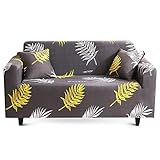 MAJAP Couch Cover Stretch - Elastische Sofa Überzug für 2 Sitzer mit 2 Kissenbezüge - Sofabezug für Ecksofa - Sesselbezug Sofahusse Abdeckung L Form Überwurfdecke (145-185 cm)