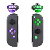 eXtremeRate Tasten für NS Switch Joycon,ABXY Knöpfe Tasten Trigger Button DFS LED Kit für Nintendo Switch Joy-Con Controller-Leuchttaste(7 Farben 9 Modi, Tasten-Control)