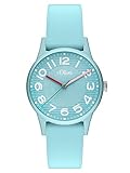 s.Oliver Damen Analog Quarz Uhr mit Silikon Armband SO-3517-PQ