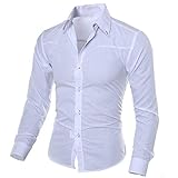 Kanpola Business Hemden Kariertes Herrenhemd Langarm Slim Fit Kent Kragen Modische Button Down Oberhemden MäN