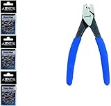 Jenzi Praktisches Klemmhülsen Set mit Hülsenzange und ca 300 Quetschhülsen (3 Größen: 0,6mm, 0,8mm & 1,0 mm) + gratis Petri Heil! Aufkleb