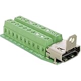 Delock 65168 HDMI-Steckverbinder Buchse, Einbau vertikal Polzahl (num): 20 Silber 1S