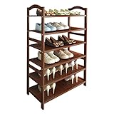 WEIZIWF schuhregal Schuhgestell 5 Schichten Bambus Schuhregal Schlafzimmer Wohnzimmer Lagergestell Ausstellungsrahmen Liegen Korridor Schuhwechsel Rack Schuh Veranstalter Regal schuhschrank