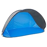 EXPLORER 46220 UV Schutz 80 in Sekunden aufgebaut eingenähter Boden Pop up Funktion Strandmuschel Garten Strand Outdoor Muschel Strandzelt Sichtschutz Sonnenschutz Urlaub, 220x120x100