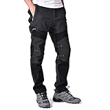 Jessie Kidden Wasserdichte Wanderhose für Herren, Outdoor, Schnee, Ski, Angeln, mit Fleece gefüttert, isoliert, Softshell-Winterhose, grau, 46