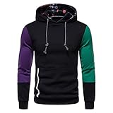 Hoodie Herren Sport Freizeit Bequem Slim Fashion Kontrastfarbe Herren Pullover Urban Modern Trend Outdoor Running Top Herren Sportjacke TQ-02 XL