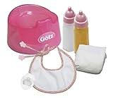 Götz 3401935 Babypuppen Basic Care Set - 8-teilige Grundausstattung als Zubehör-Set für Puppen der Größen S (30 - 33 cm) und M (42 - 46 cm)