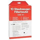 Original Staubsaugerbeutel SSB 101 für diverse Clatronic/Bomann Staubsauger, 10er S
