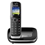 Panasonic KX-TGJ310GB Familien-Telefon ohne Anrufbeantworter (schnurloses Telefon, strahlungsarm, Anrufschutz, DECT Basisstation, Freisprechen) schw