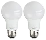 2er Set 9 Watt LED Leuchtmittel E27 Kugel 3000K Birne Lampe 810 Lumen A+ Globo 10600-2, Transp