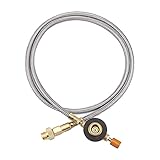 Gas Tank Adapterschlauch Außenpropan-verlängerungsrohr Camping Herd Wandlerschlauch Flexible Metallkautschuk Propan Gasschlauch Dichtungsbehälter Adapter Wandlerleitung Für Campingofen Bbq Grill 1