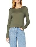 True Religion Damen Longsleeve Tshirt T-Shirt, GRÜN, L