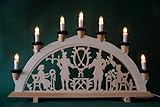 yanka-style Schwibbogen Lichterbogen Leuchter Bergleute traditionelles Motiv 7flammig Weihnachten Advent Geschenk Dekoration (10489)