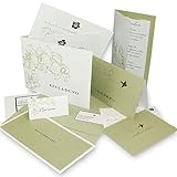 Hochzeit Einladungskarten im Set'Orchidee' - für 30 Gäste - alles inklusive: Einladungskarten, Tischkarten, Menükarten, Save-the-Date-Karte - DIY