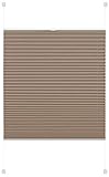 Deco Company Plissee zum Klemmen, Blickdichtes Faltrollo, Alle Montage-Teile inklusive, EASYFIX Plissee verspannt mit zwei Bedienschienen, Taupe, 50 x 130 cm (BxH)