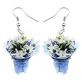 OTXA Acryl Lily Bouquet Ohrringe Anhänger Mode Strauß Pflanze Schmuck Lady G