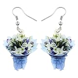 OTXA Acryl Lily Bouquet Ohrringe Anhänger Mode Strauß Pflanze Schmuck Lady G