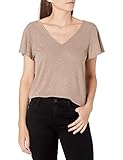 Paige Damen Haider Tee T-Shirt, Nude, goldfarben,