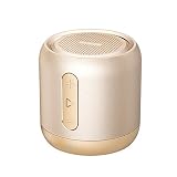 ​Anker Soundcore mini Bluetooth Lautsprecher, Kompakter Lautsprecher mit 15 Stunden Spielzeit, Fantastischer Sound, 20 Meter Bluetooth Reichweite, FM Radio und intensiver Bass(Golden)