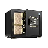 Safes Home Kleiner elektronischer Tresor, Sicherheitsschrank mit Passwortsperre, feuer- und diebstahlsichere Aufbewahrungsbox aus Stahl, mit Alarmgerät, 2 Größen (Größe : 25x35x25cm) Nice g