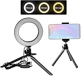 TIANYOU 6Inch Led Ringlicht 3 Farben 3500-6500K Temperatur 10 Ebenen Dimmbar Mit Stativen Telefonhalter Für Live Sream Makeup Portrait Heimzubehö