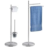 WENKO PIENO SET - Handtuchständer 2 Arme + Stand WC-Garnitur, E